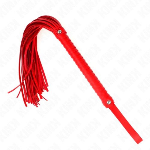 Kink Red Textured Handle Whip for Intense Play