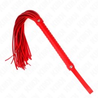 Kink - Látigo Con Mango Texturizado Rojo para Juegos Intensos