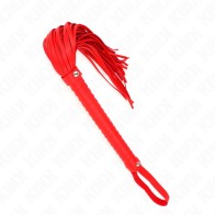 Kink Red Textured Handle Whip for Intense Play