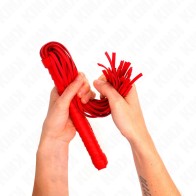 Kink Red Textured Handle Whip for Intense Play