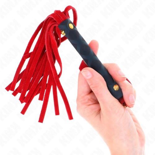 Kink Mini Suede Whip Red | BDSM Play