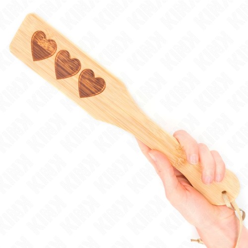 Kink Heart Design Bamboo Paddle