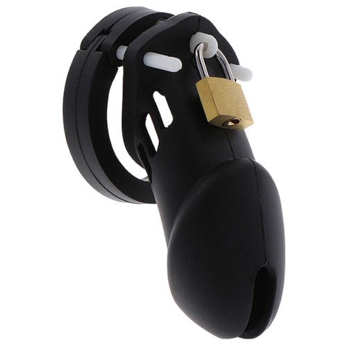 Extreme Black Silicone Chastity Cage for Ultimate Pleasure Control
