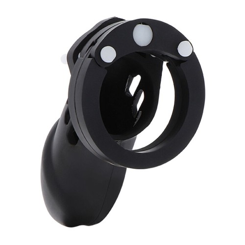 Extreme Black Silicone Chastity Cage for Ultimate Pleasure Control