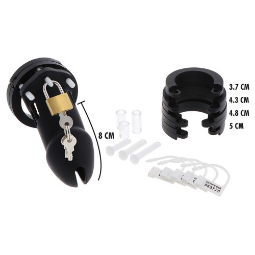 Extreme Black Silicone Chastity Cage for Ultimate Pleasure Control