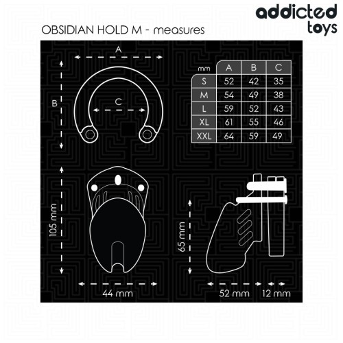 Obsidian Hold Penis Cage for Control and Submission