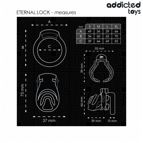 Eternal Lock Chastity Cage 9 cm