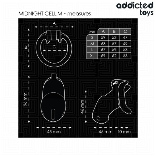Mindnight Cell Jaula de Castidad Talla M