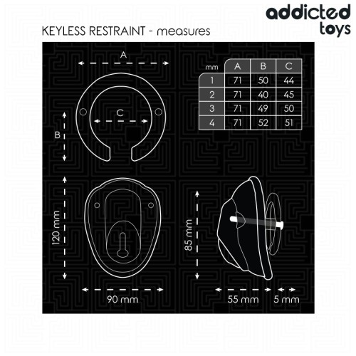 Keyless Restraint Jaula Para Pene 11,5 Cm