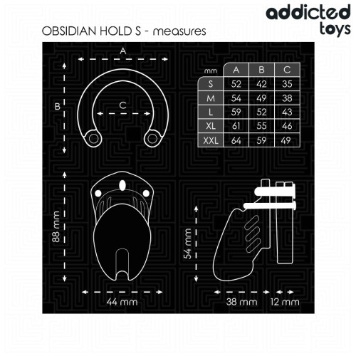 Obsidian Hold Penis Cage Size S | Ultimate Control