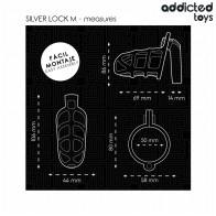 Jaula De Metal Para Pene Silver Lock Talla M