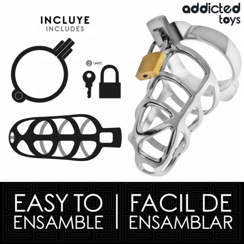 Silver Lock Chastity Cage - Elegant Control