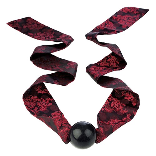 Scandal Ball Gag with Ribbon Black/Red