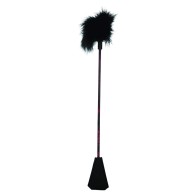 Scandal Black Feather Whip for Sensual Play