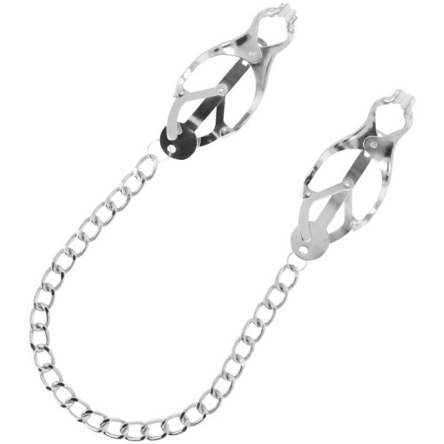 Darkness Nipple Clamps with Chain - Sensational Pleasure