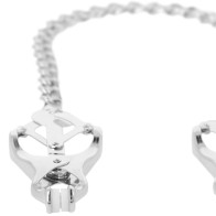 Darkness - Abrazadera Pezones Metal Con Cadena - Placer Sensacional