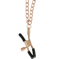Collar Negro Begme con Cadenas y Pinzas para Pezones