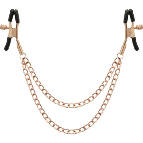 Begme Black Edition Nipple Clamps with Chain - BDSM Accessory