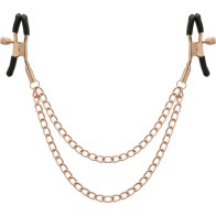 Begme Black Edition Nipple Clamps with Chain - BDSM Accessory