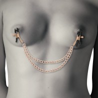 Coquette Chic Desire Nipple Clamps with Chain for Bondage Fun