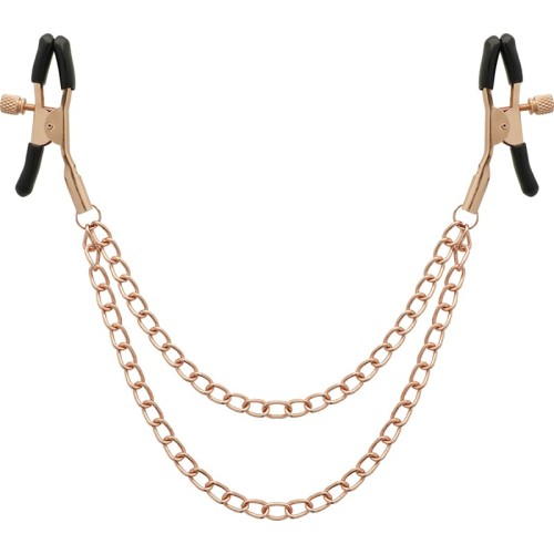 Coquette Chic Desire Nipple Clamps with Chain for Bondage Fun