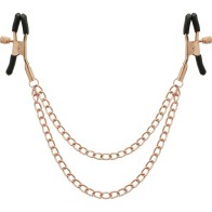 Coquette Chic Desire Nipple Clamps with Chain for Bondage Fun