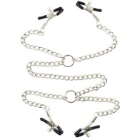 4 Nipple Clamps with Chains - Fetish Gear