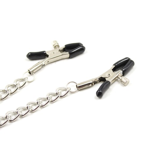 4 Nipple Clamps with Chains - Fetish Gear