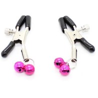 Ohmama Pink Nipple Clamps with Bells for Fetish Fun