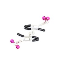 Ohmama Pink Nipple Clamps with Bells for Fetish Fun