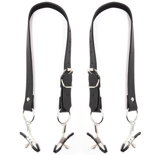 Pinzas Clitorales y Correas para Placer Fetichista