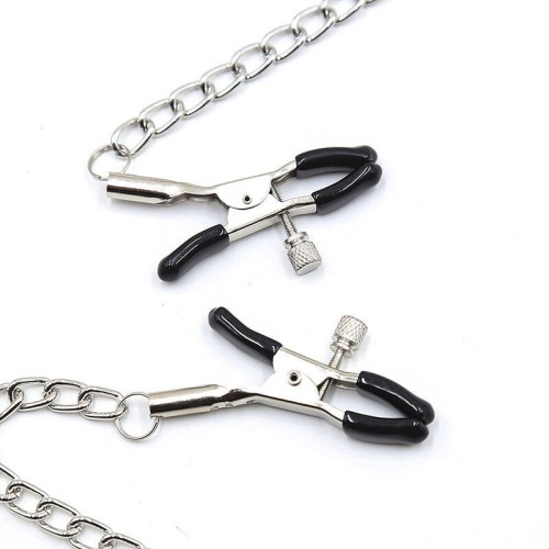 Black Ball Gag with Nipple Clamps