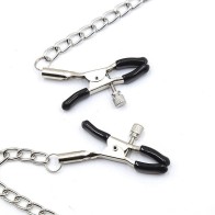 Black Ball Gag with Nipple Clamps