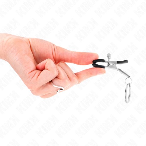 Kink Nipple Clamps with Ring - Adjustable for Custom Pleasure