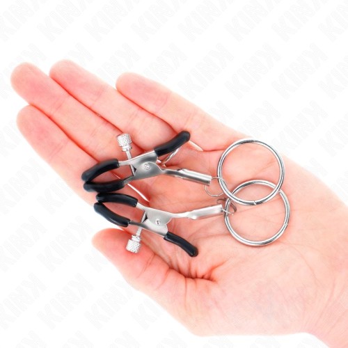 Kink Nipple Clamps with Ring - Adjustable for Custom Pleasure
