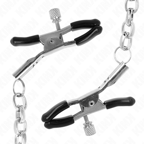 Kink Nipple Clamps with Thick Chain for BDSM