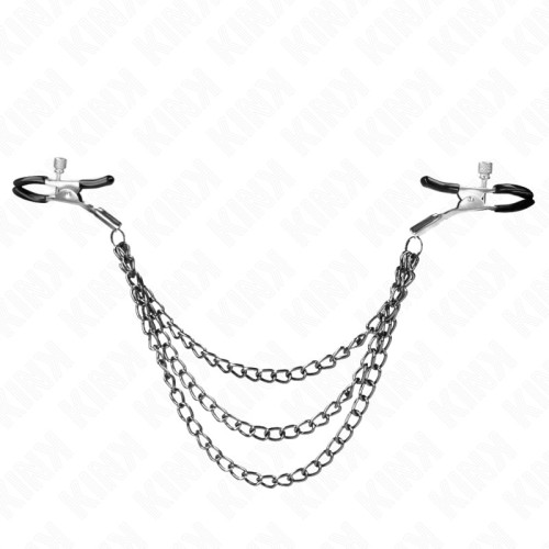 Kink Triple Chain Nipple Clamps 20/23/28 Cm