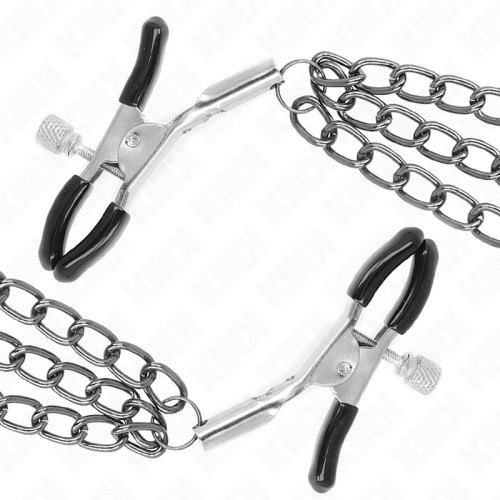 Kink Triple Chain Nipple Clamps 20/23/28 Cm