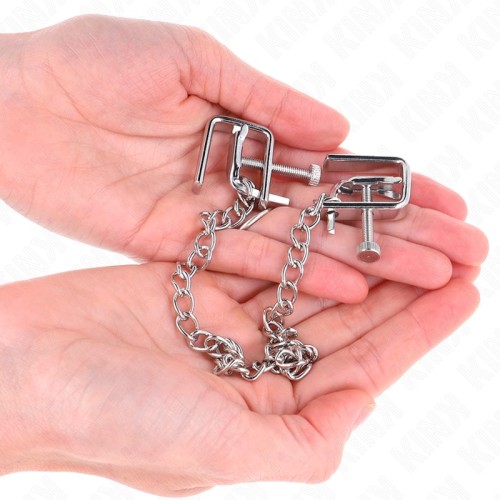 Kink Nipple Clamp with Screw and 30 Cm Chain
