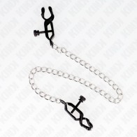 Kink Flat Nipple Clamps with Silver Chain