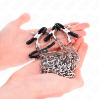 Kink Nipple Clamps Double 32 cm with Chains - Sensual Stimulation