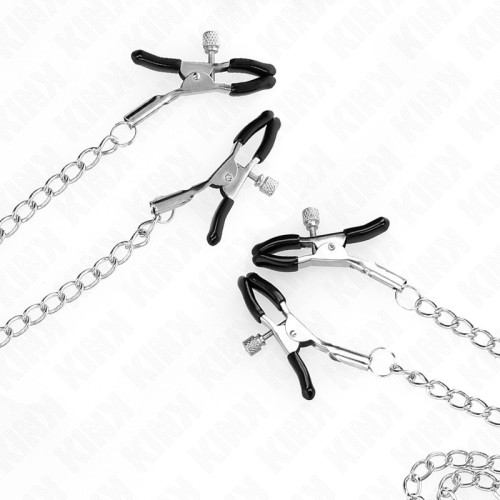 Kink Adjustable Silver Nipple and Clitoris Clamps | BDSM Play