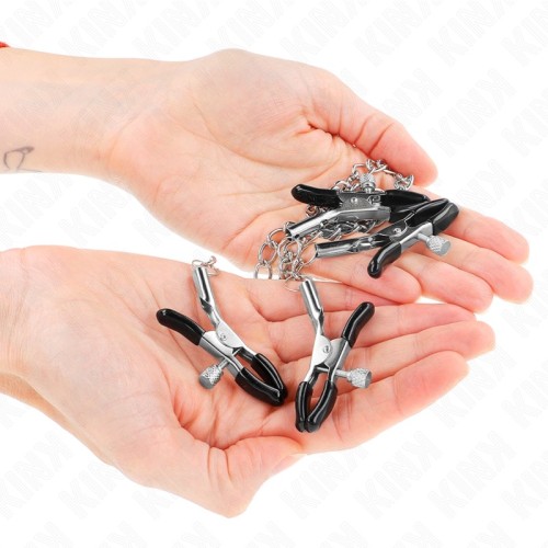 Kink Adjustable Silver Nipple and Clitoris Clamps | BDSM Play