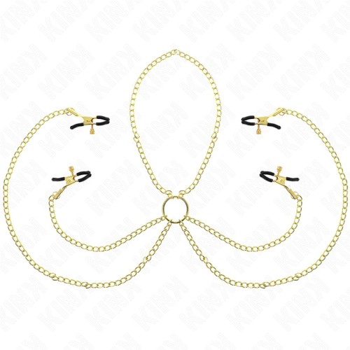 Kink Nipple and Clitoris Clamps Adjustable Gold