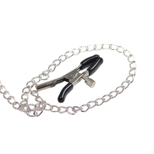 Sublime Men's Chest Nipple Clamps with Leather Strap
