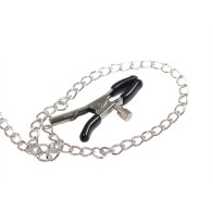 Sublime Men's Chest Nipple Clamps with Leather Strap