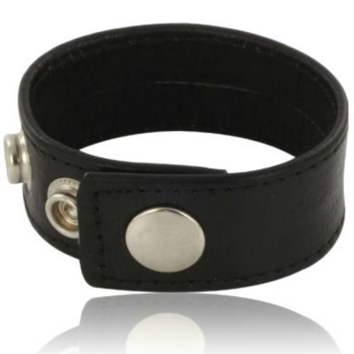 Adjustable Leather Penis Strap Black