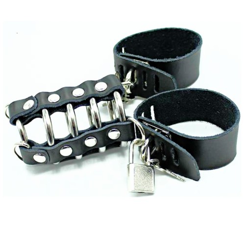 Penis Cage with Metal Rings for Fetish Play