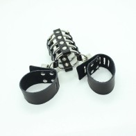 Penis Cage with Metal Rings for Fetish Play