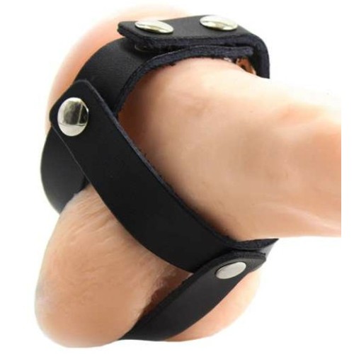 Leather Chastity Pouch for Testicles
